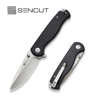 Sencut Errant Black Canvas Micarta Handle Satin Finished 9Cr18MoV BladeLiner Lock S23054B-3 - KNIFESTOCK