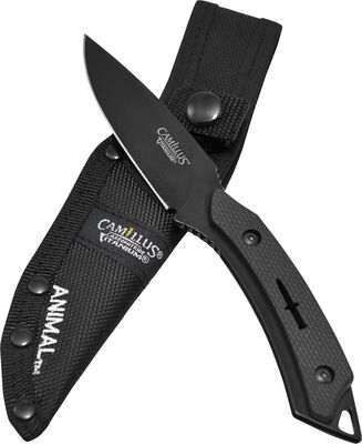 Camillus CMLS-CA-19122 3,5&#039;&#039; Animal Hunter, 440 Steel Blade, GFN Handles, Nylon Sheath  - KNIFESTOCK