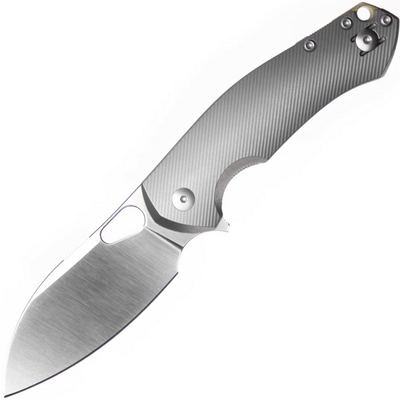 Giant Mouse ACE Biblio-XL Textured Titanium / Satin Vanadis  BIBLIO-XL-TITANIUM - KNIFESTOCK