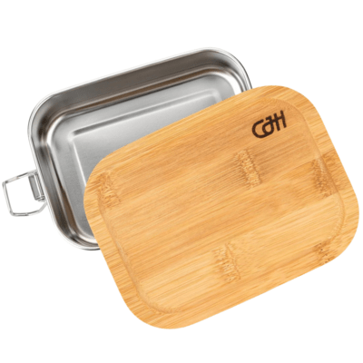 CJH Edelstahl Lunch Box S, Bambus-Deckel ART000067 - KNIFESTOCK