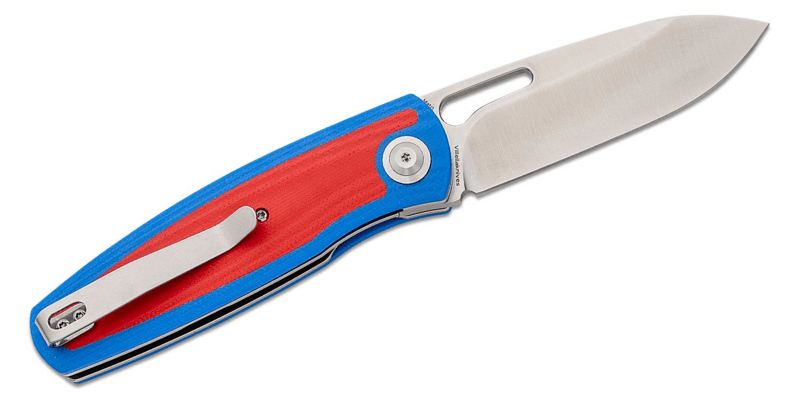 Kansept Mato Satin CPM-S35VN Blue and Red G10 K1050A1 - KNIFESTOCK