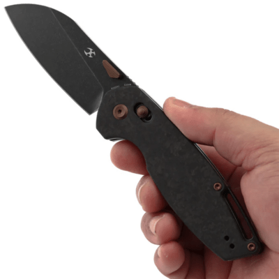 Kansept Model 6 Blackwash CPM S35VN,Shred CF K1022V1 - KNIFESTOCK