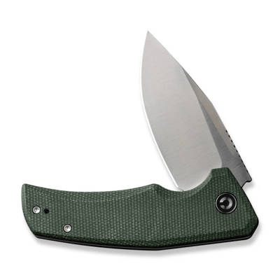 CIVIVI Regulatron Green Canvas Micarta HandleSatin Finished Nitro-V BladeLiner - KNIFESTOCK