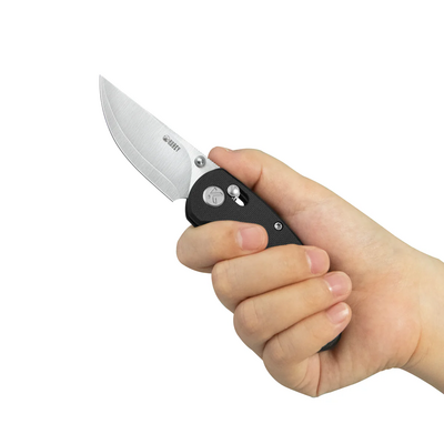 Kubey Sparrow Satin San Mai AUS-10 ,Black G10 KU449A - KNIFESTOCK