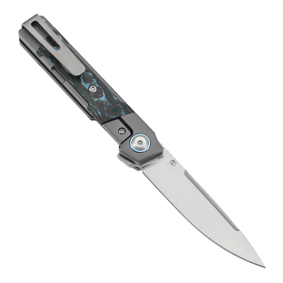 Kansept Kitpu Satin CPM 20CV, Stonewashed Ti, Arctic Storm Fatcarbon - KNIFESTOCK