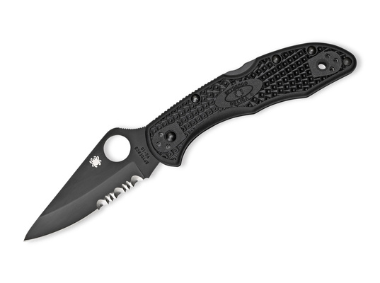 Spyderco Delica 4 Lightweight Black Black Blade C11PSBBK - KNIFESTOCK