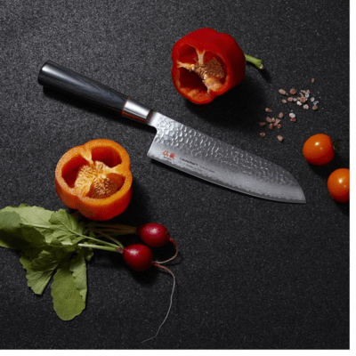 Dellinger Japan Utility Knife 120mm Suncraft Senzo Classic Damascus VG10 - KNIFESTOCK