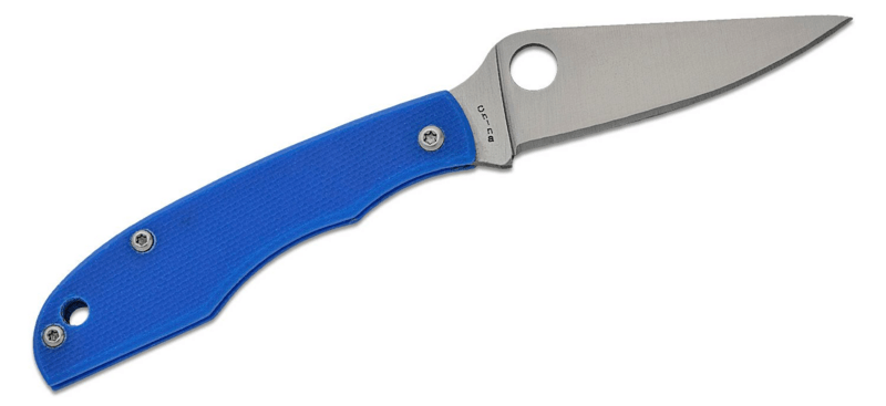 Spyderco GRASSHOPPER BLUE G-10 PLAINEDGE - KNIFESTOCK