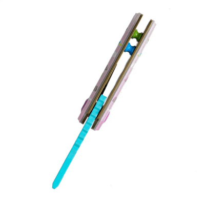 Kansept Mini Korvid Light Blue Coating 154CM G10 with Pink Donut Print T3030B1 - KNIFESTOCK