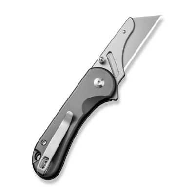 CIVIVI Elementum Utility Gray Aluminum Handle Stonewashed S/S Blade Holder Plain - KNIFESTOCK