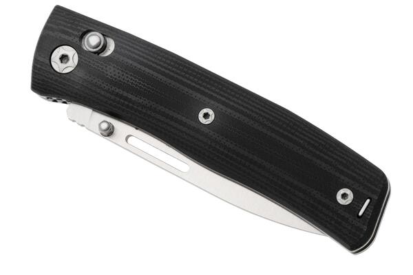 LionSteel NINI Folding knife M390 satin blade, full BLACK G10 handle NN1 GBK - KNIFESTOCK
