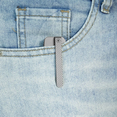 KB Zephyr Silver Beadblast M390 Grey Integral Ti KB470A - KNIFESTOCK