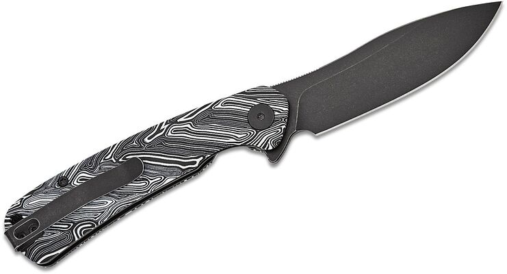 Petrified Fish PFE14 Rogue Black Stonewashed 154CM White Gmascus G10 PFE14WDMW - KNIFESTOCK