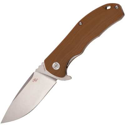 CH KNIVES zavírací nůž 9.1 cm 3504-G10-BN hnědá - KNIFESTOCK