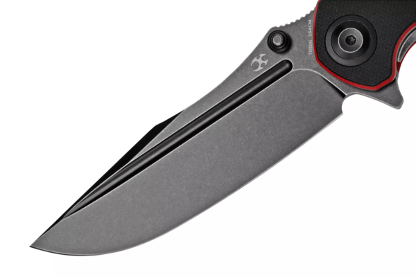 Kansept Pretatout Black TiCn Coated 154CM Black and Red G10 T1032A1 - KNIFESTOCK