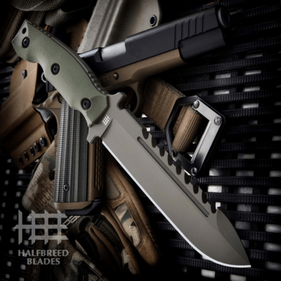 Halfbreed Blades Large Survival Knife - Fixed Blade LSK-01 ODG - K110 - KNIFESTOCK