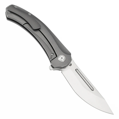 Kansept knives Hira Satin CPM S35VN Gray Anodized and Stonewashed Titanium K1090A3 - KNIFESTOCK