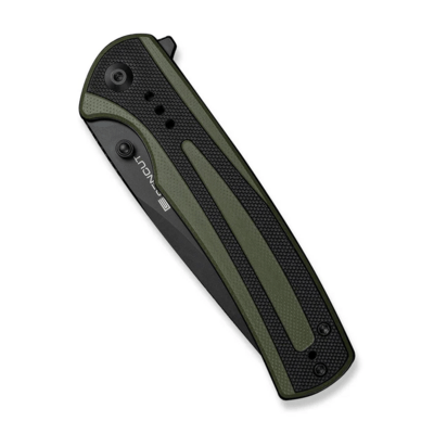 Sencut Regnator Green / Black G10 HandleBlack 9Cr18MoV BladeLiner Lock - KNIFESTOCK