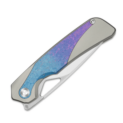 Kizer Topsail S45VN,Satin,Titanium &amp; Crystallized Titanium - KNIFESTOCK