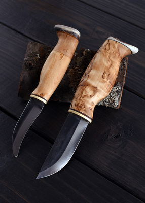 WOOD JEWEL Fixed Blade Knives Set, 2 pcs WJ23NA - KNIFESTOCK