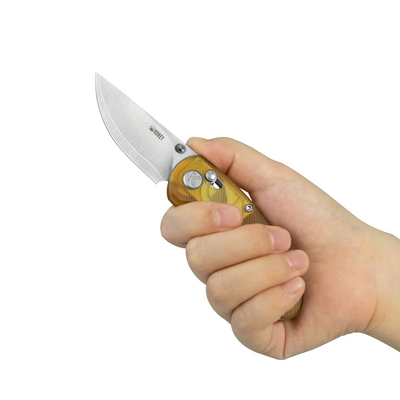 Kubey Sparrow Satin San Mai AUS-10 ,Ultem KU449B - KNIFESTOCK