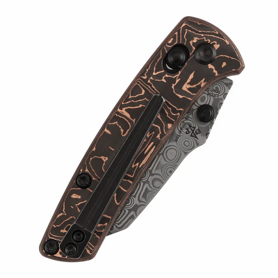 Kansept Little Main Street Damascus, Copper Carbon Fiber K2015V5 - KNIFESTOCK