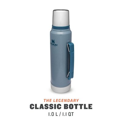 STANLEY The Legendary Classic Bottle 1 Liter 1.0L / 1.1QT,Hammertone Ice 10-08266-033  - KNIFESTOCK