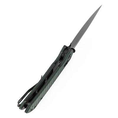 Tenable Knives Fenrir Black Stonewashed Nitro V, Grön G10 med Frag-mönster T103 - KNIFESTOCK