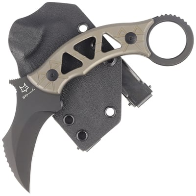 Fox Knives Doug Marcaida Tribal K Fixed Blade Karambit M390 Titanium Bronze Handle FX-803 TiPVD - KNIFESTOCK