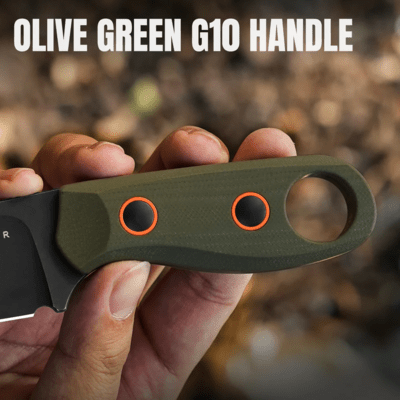 Kizer Fixed Blade Beaver Kizer D2 Olive Green G10 1078A1 - KNIFESTOCK