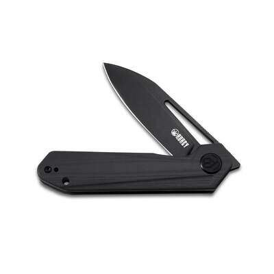 KUBEY Royal Nest Liner Lock EDC Pocket Knife Front Flipper Black G10 Handle KU321H - KNIFESTOCK