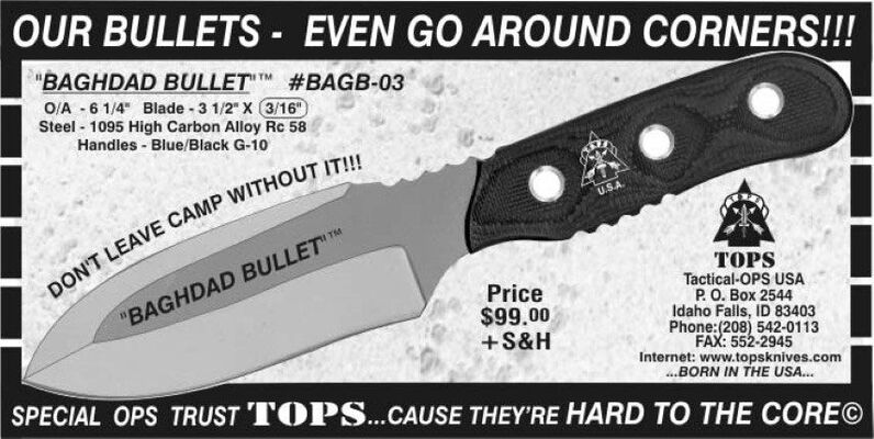 TOPS KNIVES Baghdad Bullet BAGD-03 - KNIFESTOCK