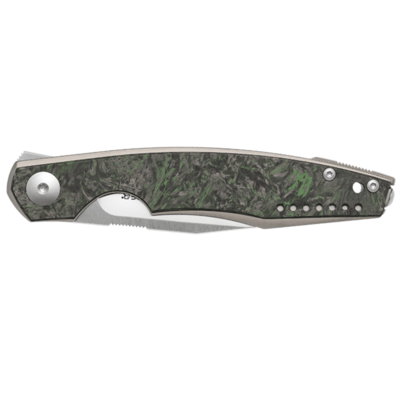 Viper BELONE Satin M390, titanium Dark Green Matter Carbon Fiber V5970TIFCV - KNIFESTOCK