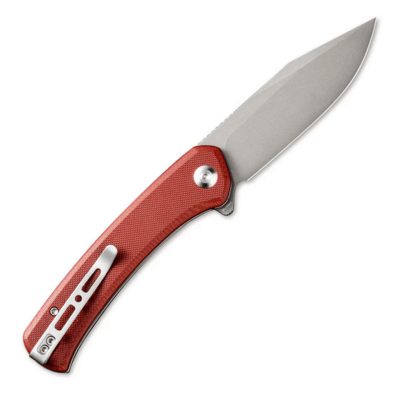 Sencut Snap Burgundy G10 HandleGray S/S LinerGray Stonewashed 9Cr18MoV Blade SA05A-V1 - KNIFESTOCK