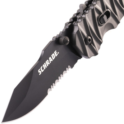 Schrade Dual Action 40% Ser Assist/Manual Folder, Oțel AUS-8. Liner Lock, Actuator deget, Thumb Stud - KNIFESTOCK