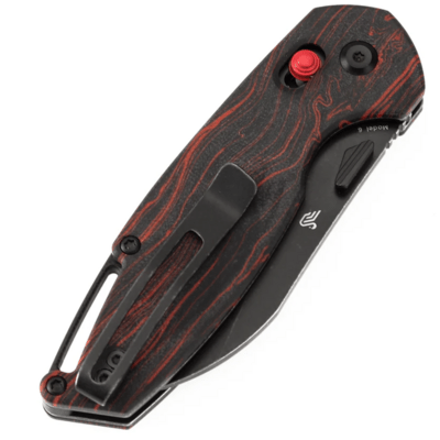 Tenable Knives Model 6 Blackwash 14C28N, Piros &amp; Fekete G-mascus T1022V7 - KNIFESTOCK