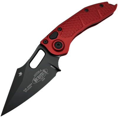 Microtech STITCH S/E BLACK STANDARD RED 169-1RD - KNIFESTOCK