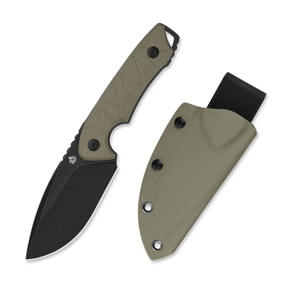 QSP Knife Tiny TOT 10Cr15MoV, black stonewash,  sand G10 QS169-C2 - KNIFESTOCK
