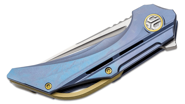 Bestech VIGIL M390, Satin, Titanium, Blue BT2201B - KNIFESTOCK