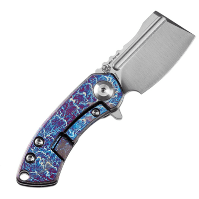 Kansept Mini Korvid Satin CPM-S35VN Lightning Strike Anodized Titanium Handle K3030A8 - KNIFESTOCK