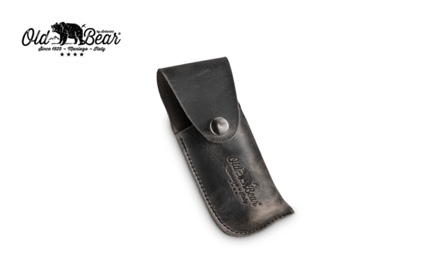 Old Bear sheath in GREASED leather, ,color anthracite (suitable for &quot;L&quot; and &quot;XL&quot; sizes) FO.9300/16_D - KNIFESTOCK