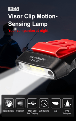KLARUS Motion-Sensing Lamp HC3 Grey - KNIFESTOCK