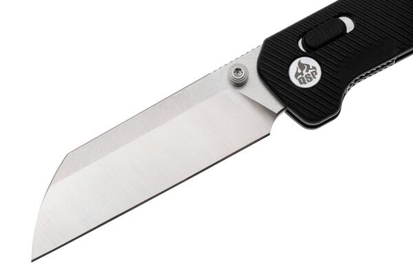 QPS Penguin Glyde 14C28N, finitura a 2 toni stonewash - satinata, Manico: FRN Nero QS1 - KNIFESTOCK