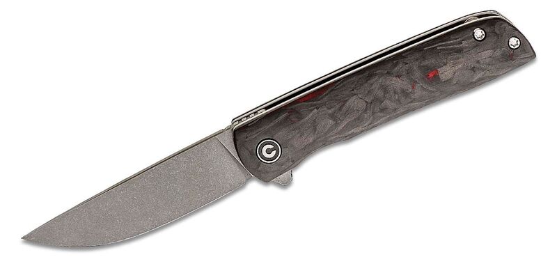 CIVIVI Bo Flipper CF Rood/Zwart Grijs Stonewashed C20009B-B - KNIFESTOCK