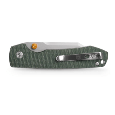 Vosteed Raccoon(TLL&amp;Bowie Blade) 14C28N Stonewash Green Micarta A2911 - KNIFESTOCK