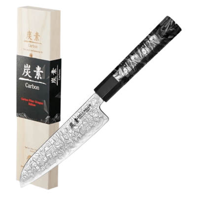 Dellinger Ko-Santoku Knife 140 mm Dellinger Carbon Fiber Octagon® - KNIFESTOCK