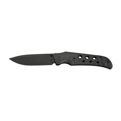 WE Black Titanium Handle With Rose Carbon Fiber InlayBlack Stonewashed CPM 20CV - KNIFESTOCK