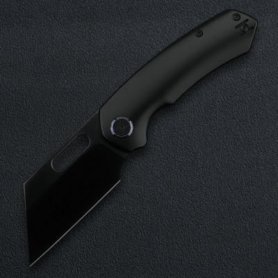 Kunwu Primo Satin DLC VANCRON TC4 Titanium PVD Black handle K710T-4B - KNIFESTOCK