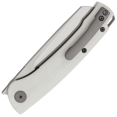 Petrified Fish PFE04 Scholar Satin 154CM White G10 PFE04W - KNIFESTOCK