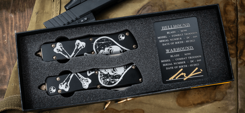 Microtech Combat Troodon HH et WH Death Card set Apocalyptic Bronze 219-13SETDCS - KNIFESTOCK